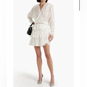IRO - (New) ivory tiered mini skirt | Size 36 |